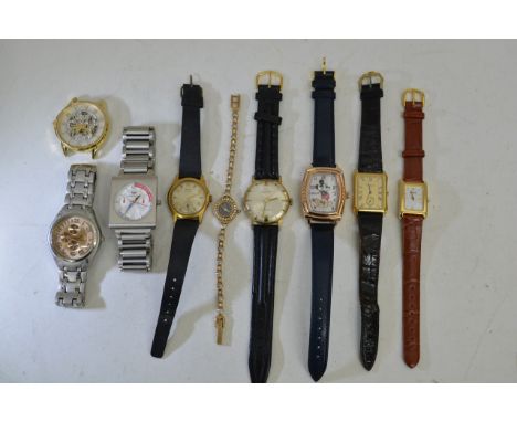 A bag of watches to include Rotary, Raymond Weil and Oris