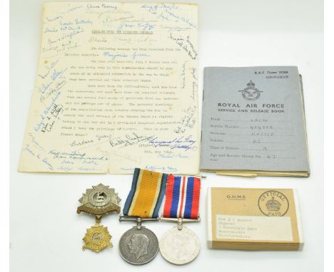 WW2 Bletchley Park Interest: Royal Air Force service and release book for L. A. C. W. 484782 E I Kettle who was a wireless op