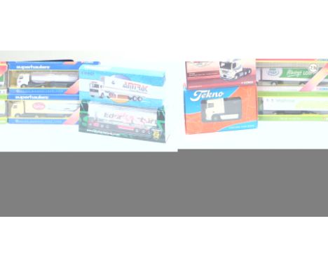 Twelve Corgi and similar diecast model lorries including Truckfest, Superhaulers, Hauliers of Renown, Eddie Stobart etc, all 
