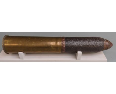 British Army WW1 18lb artillery shell dated 1916 and a smaller example
