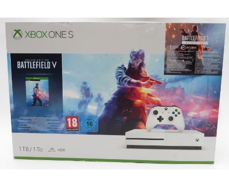 Microsoft Xbox One S 1TB video games console, in original box.&nbsp;