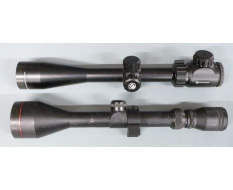 Two rifle scopes Bresser 16-18x40 and Deerfield Model 21050 3-9x50.&nbsp;