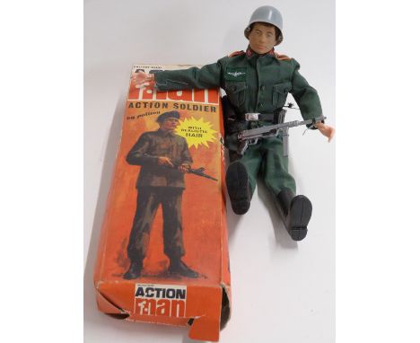 Palitoy Action Man Action Soldier action figure doll, in original box.&nbsp;