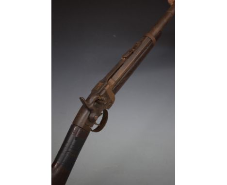 Smith's Patent Massachusetts Arms Company breech loading percussion carbine rifle with lock stamped 'Manufactured by Mass Arm