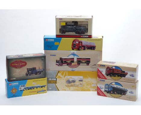 Eight Corgi and Corgi Classics diecast model vehicles comprising Commercials S Houseman 97892, Road Transport 97317 and 97328