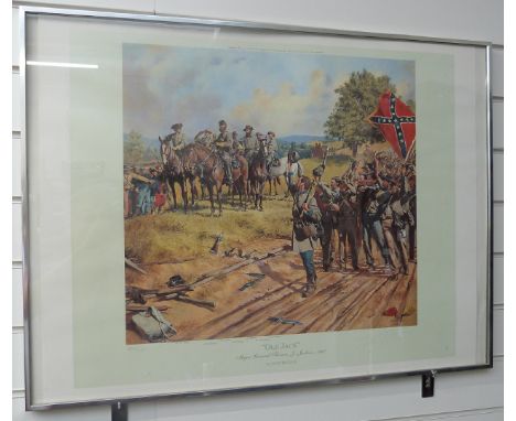 Don Troiani signed limited edition (264/950) print 'Old Jack' of American civil war interest together with a Dick Richardson 