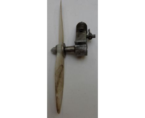Saxby Gnat, Mills or similar vintage diesel compression ignition model aircraft engine, numbered to mounts 91 and 97, height 