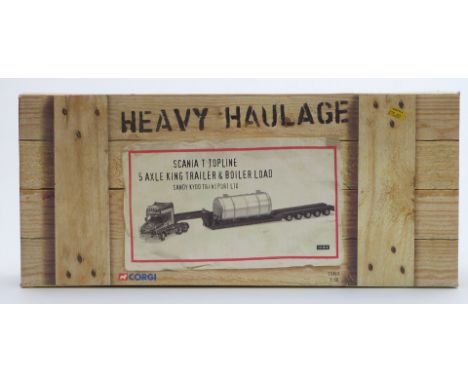 Corgi Heavy Haulage 1:50 scale limited edition diecast model Scania T Topline 5 Axle King Trailer &amp; Boiler Load, CC12810,