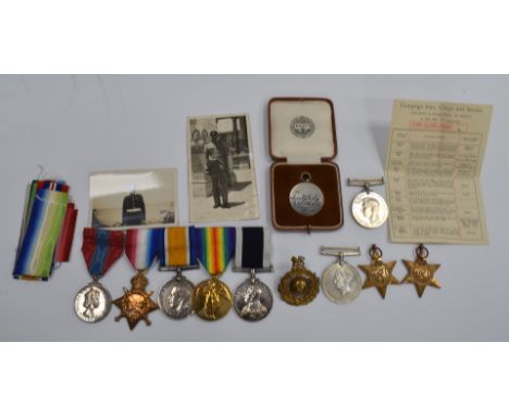 Royal Marines WW1 and WW2 medal group comprising 1915/1915 Star, War Medal, Victory Medal and Long Service and Good Conduct M