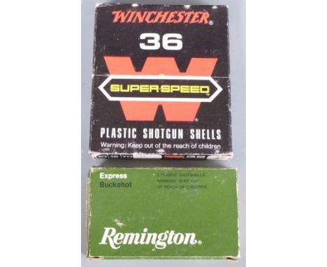Fifteen 12 bore shotgun cartridges comprising 10 Winchester 36 Super-Speed and five Remington Express Buckshot PLEASE NOTE TH