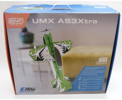 Horizon Hobby E-flite UMX AS3 Xtra radio controlled model aeroplane, in original box.&nbsp;