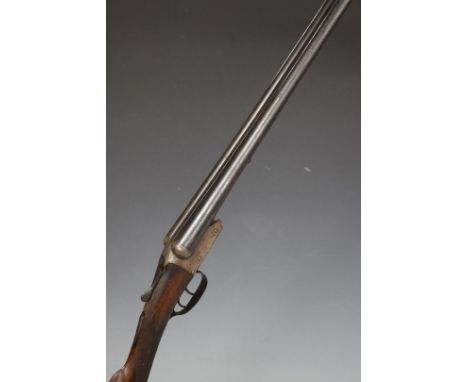 Cogswell & Harrison Ltd 20 bore side by side shotgun with named and engraved lock, chequered grip, double trigger and 28 inch