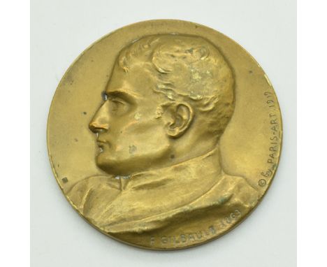 Napoleon I Commemorative bronze medal by F.Gilbault, to commemorate the Centenary of the Emperor's Death in 1821, diameter 5c