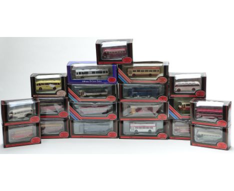 Nineteen Exclusive First Editions (EFE) 1:76 scale diecast model buses and coaches, all in original display boxes.&nbsp;