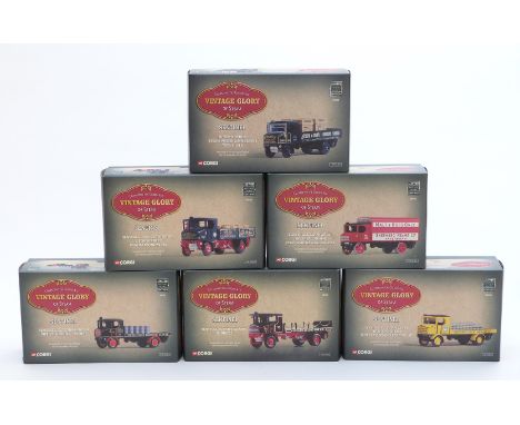 Six Corgi Vintage Glory Of Steam 1:50 scale limited edition diecast model Sentinel wagons Tate &amp; Lyle 80001, Shepherd Nea