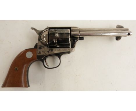 Kokusai Sangyo replica Colt Army single action .45 blank firing revolver with faux wooden grips, NVSN.&nbsp;