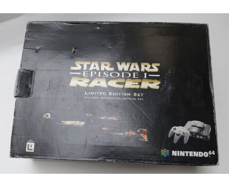 Nintendo 64 (N64) Star Wars Episode I Racer Limited Edition Set video games console, in original box.&nbsp;