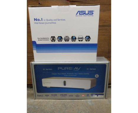 Belkin PF30 Pure AV power console and an Asus monitor, both new in box