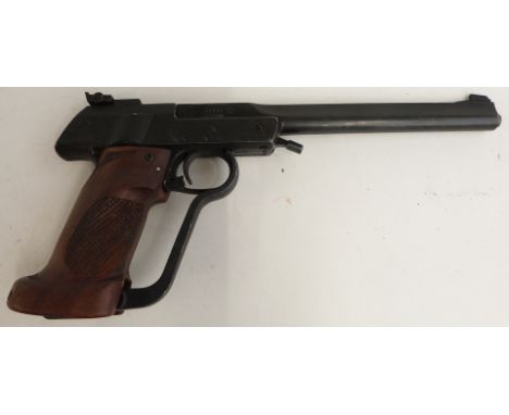 Walther LP Model 2 .177 target air pistol with shaped and chequered grip, hair trigger and adjustable sights, serial number 1
