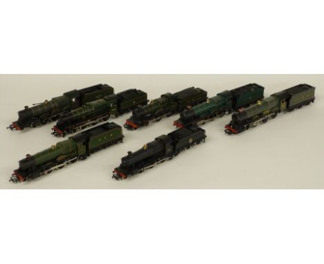 Seven Airfix, Lima, Dapol and similar 00 gauge model railway locomotives including Graythwaite Hall, Mars, Dorchester Castle,