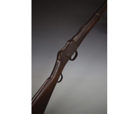 Enfield Martini action .577/ 450 carbine rifle with stock stamped 'II' '2' 'R M Enfield' and 'WD' under ministry broad arrow 