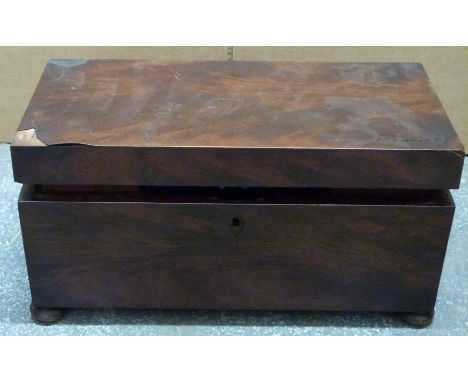 A 19thC mahogany tea caddy, W31 x D16 x H15cm
