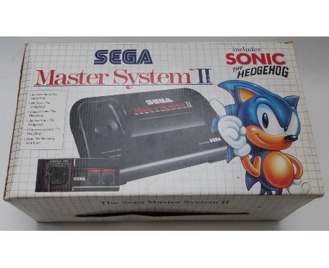 Sega Master System II Sonic The Hedgehog video games console, in original box.&nbsp;