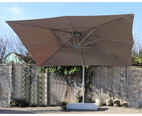 A Christophe Pillet Italian design Emu cantilever garden sun umbrella / parasolCondition ReportParasol measures approx 400cms