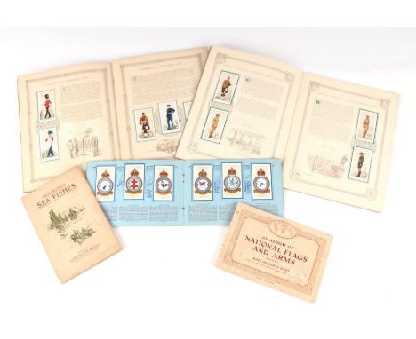 John Player &amp; Sons cigarette card albums with cards including: Military Uniforms of the British Empire Overseas, Uniforms