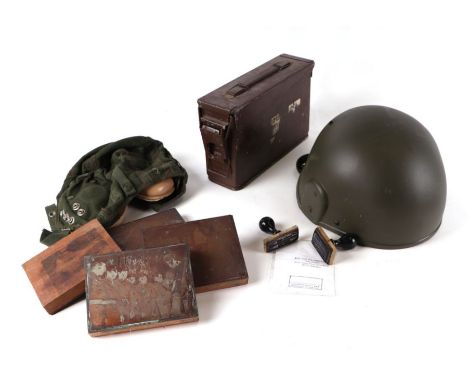 Assorted militaria including a Royal Navy Reserve and a Bath Unit Sea Cadet Corps "TS AVON" rubber stamps, together with four