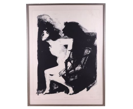 After Bill Jacklin RA (b1943) - Woman in a Chair - artist proof etching, signed and dated in pencil to the margin, 56 by 76cm