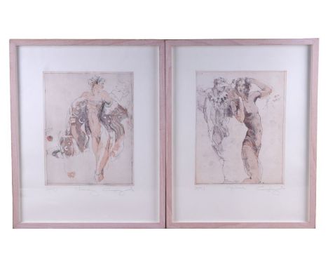 After Jurgen Gorg  (German b1951) - Masquerade - limited edition lithograph print, 30/110, signed, titled and numbered in pen