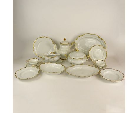 Eighty-Four (84) Piece Hutschenreuther Partial Dinnerware Service in the "Brighton" Pattern. This set includes; 12 Dinner pla