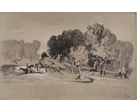 Miles Edmund Cotman (1810-1858), after John Sell Cotman, Set of twelve lithographs 'The Devil's Tower', 'Below Langley [or "W