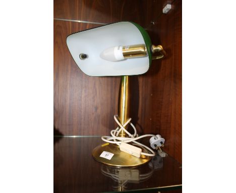 A MODERN BANKERS LAMP