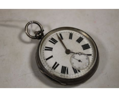 A HALLMARKED SILVER FUSEE OPEN FACED MANUAL WIND POCKET WATCH - CHESTER 1890, Dia 5.25 cm