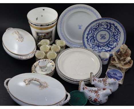 A group of assorted ceramics including a Royal Worcester coffee set and a Caverswall Highgrove pattern jardiniereCONDITION: -