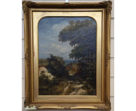 Thomas R. Colman Dibdin (1810-1893),oil on canvasA Sunny Lane, Banstead, Surreysigned40.5 x 30.5cmCONDITION: Oil on original 