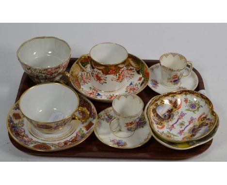 A Spode coffee can and saucer pattern 1645; together with 18th/19th century Chinese, Russian, Austrian and German ceramics 