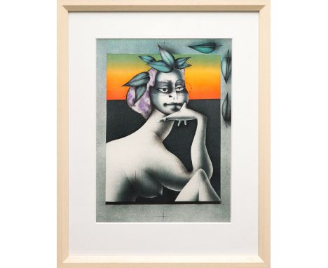 PAUL WUNDERLICH, Untitled, original lithograph, 1977, 31.5cm x 24cm, framed and glazed.