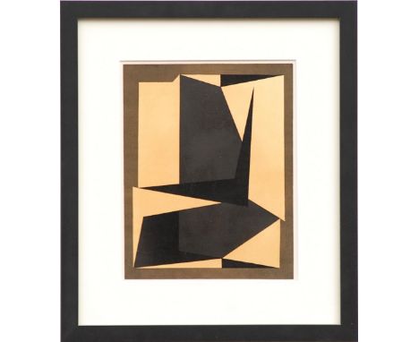 VICTOR VASARELY, 'Project for a Tapestry', original lithograph, 1954, 28cm x 23cm, framed and glazed. 