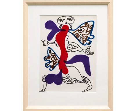 CHARLES LAPICQUE, Untitled, original lithograph printed by Mourlot, 1974, 31cm x 23cm, framed and glazed.