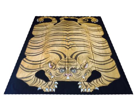 TIBETAN TIGER NEEDLEPOINT CARPET, 303cm x 245cm. 