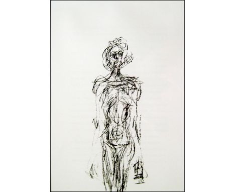 ALBERTO GIACOMETTI, 'Nude', original lithograph, 1961, published in 'Derriere Le Miroir n. 127'. 