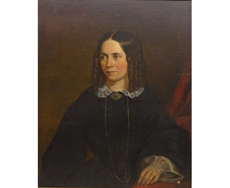 Joseph Francis Walker (British 1831-1906): Seated Portrait of a Lady, oil on canvas signed 72 cm x 60cmProvidence: Originally