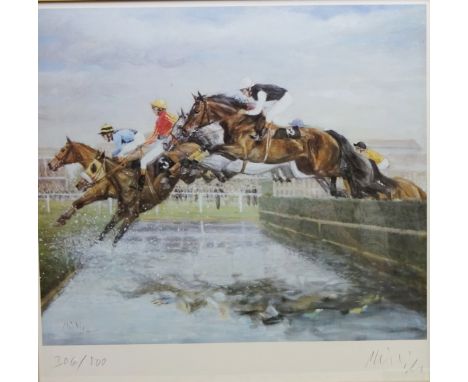 Klaus Philipp (German 1932-): Horse Racing, three limited edition colour prints signed and numbered in pencil and Frankel Rac