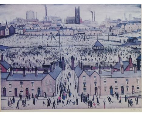 Laurence Stephen Lowry RA (Northern British 1887-1976): Britain at Play, limited edition coloured lithograph signed in pencil