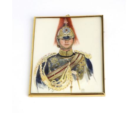 Michael Bartlett (British, 1922-2008), Portrait of a Blues and Royals, Household Cavalry Officer, initialed and dated 'MB, RM