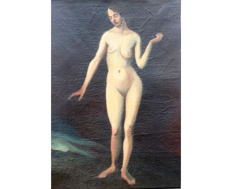 Hugo Mund (Hungarian, 1892-1962), Portrait of a nude, oil on canvas, 70 x 50cm.Provenance: Belvedere, Szalon, Galeria, es Auk