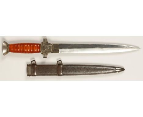 A SECOND WORLD WAR GERMAN NAZI RED CROSS OFFICERS DAGGER with scabbard, 15"